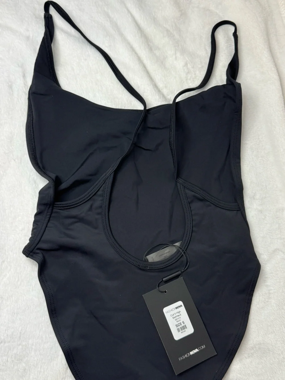 Fashion Nova Black One-Piece Swimsuit - Picture 2 of 2